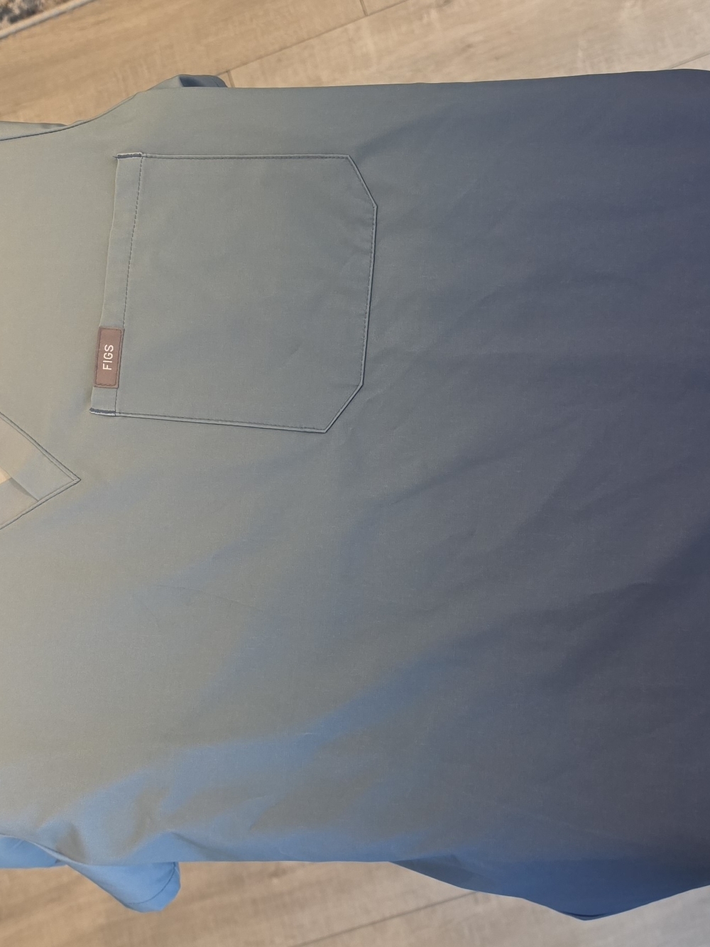 Blue Ombre Scrub Top, Pants, And Underscrub - Picture 5 of 8